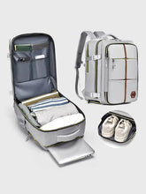 Oxford cloth multifunction backpack bag with laptop sleeve and shoe compartment