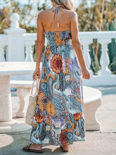 Paisley Print Halter Maxi Dress