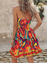 Sukienka mini na szyję z nadrukiem paisley, damska sukienka casual