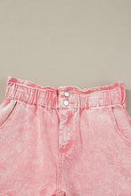 Paperbag Waist Denim Shorts Denim Shorts