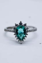 Paraiba Blue Zircon Pear Shape Ring Rings