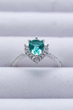 Paraiba Blue Zircon Pear Shape Ring Rings