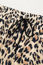 Parchment Leopard Drawstring Flowy Wide Leg Pants Woman Pants