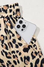 Parchment Leopard Drawstring Flowy Wide Leg Pants Woman Pants