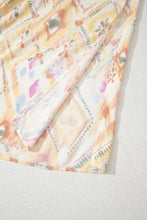 Pastel Floral Print Maxi Dress with Smocked Waist and Side Slit Maxi Dresses