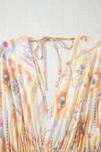 Pastel Floral Print Maxi Dress with Smocked Waist and Side Slit
