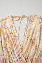 Pastel Floral Print Maxi Dress with Smocked Waist and Side Slit Maxi Dresses