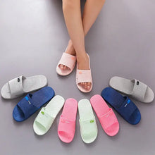 Pink open toe flats slippers in minimalist pastel design