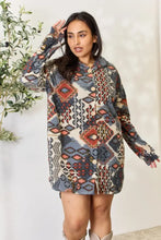 Patterned Hooded Shirt Dress Jacket for Women Outerwear Jeans Size Friendly Woman Outerwear