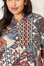 Patterned Hooded Shirt Dress Jacket for Women Outerwear Jeans Size Friendly Woman Outerwear