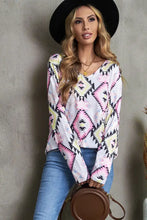Patterned Long Sleeve Shirt for Women with Basic Style and Opaque Material Multicolor Woman T Shirts