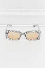 Patterned Rectangle Sunglasses with Polycarbonate Lenses and UV400 Protection Sunglasses