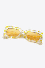 Patterned Rectangle Sunglasses with Polycarbonate Lenses and UV400 Protection