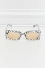 Patterned Rectangle Sunglasses with Polycarbonate Lenses and UV400 Protection Sunglasses