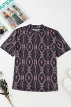 Patterned Semi Sheer Stretch Top for Women