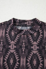 Patterned Semi Sheer Stretch Top for Women Woman T Shirts