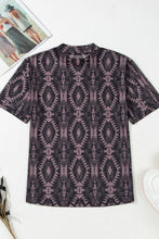 Patterned Semi Sheer Stretch Top for Women