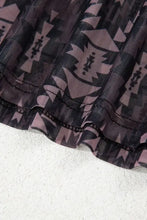 Patterned Semi Sheer Stretch Top for Women Woman T Shirts