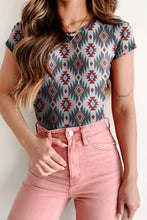 Patterned Sheer Mesh Bodysuit for Women Woman T Shirts