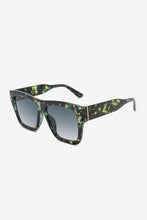 Patterned Square Gradient Lens Sunglasses UV400 Polycarbonate Frame Black One Size