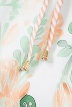 Coral and white striped pencil with gold accents for Peach and Green Floral romper set