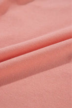 Soft pink textured cotton long sleeve sweatshirt with bow round neck