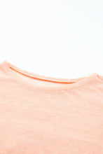 Peach Sheer Cover-Up with Round Neck and Short Sleeve Length