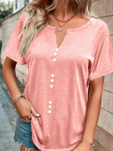 Peach Short Sleeve Button Down Shirt for Women Burnt Coral