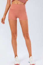 Peach Slim Fit High Waisted Athletic Shorts for Women Coral