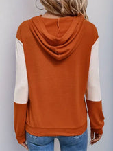 Perfee Contrast Long Sleeve Hoodie Woman Sweatshirts