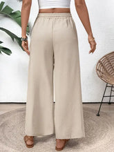 Perfee Drawstring Wide Leg Pants Woman Pants