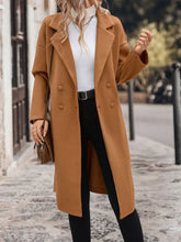 Perfee Dropped Shoulder Tie Waist Coat Casual Dresses