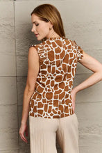 Perfee Giraffe Print Round Neck Tank Top Tanks & Camis