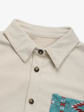 Perfee Pocketed Geometric Collared Neck Shacket Woman Outerwear