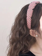 Plaid Bow Wide Headband Hair Jewelry