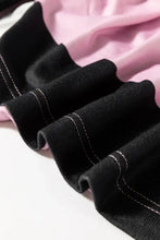 Pink and Black Striped Long Sleeve Sweatshirt with Number 22 Woman T Shirts