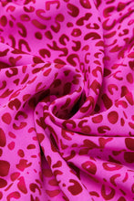 Pink Animal Print Tiered Maxi Dress