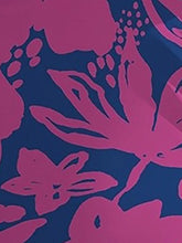 Pink and Blue Floral One Piece Swimsuit with Removable Padding