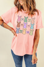 Pink and Peach Bunny Bow Pattern Women’s T-Shirt