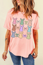 Pink and Peach Bunny Bow Pattern Women’s T-Shirt