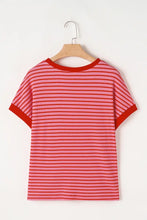 Pink and Red Striped Women’s T Shirt Woman T Shirts
