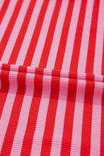 Pink and Red Striped Women's T-Shirt Woman T Shirts
