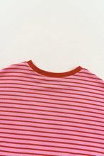 Pink and Red Striped Women’s T Shirt Woman T Shirts