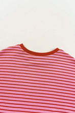 Pink and Red Striped Women’s T Shirt Woman T Shirts