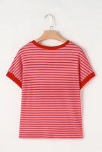 Pink and Red Striped Women’s T Shirt Woman T Shirts