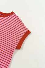 Pink and Red Striped Women’s T Shirt Woman T Shirts