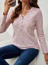 Pink and White Long Sleeve Cotton Button Up Shirt for Women