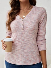 Pink and White Long Sleeve Cotton Button Up Shirt for Women Woman T Shirts