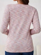 Pink and White Long Sleeve Cotton Button Up Shirt for Women
