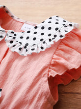 Pink Baby Dress with Polka Dot Collar and Bow